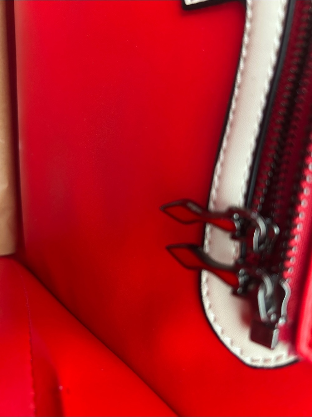 Inspired Style  White Leather Studded Logo Tote - Picture 5 of 10